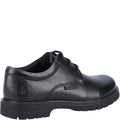 Black - Side - Hush Puppies Girls Poly Leather School Shoes