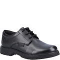 Black - Front - Hush Puppies Girls Poly Leather School Shoes