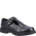 Black - Front - Hush Puppies Girls Paloma Leather School Shoes