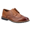 Tan - Front - Hush Puppies Girls Verity Leather Brogues