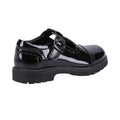 Black - Back - Hush Puppies Girls Paloma Patent Leather School Shoes