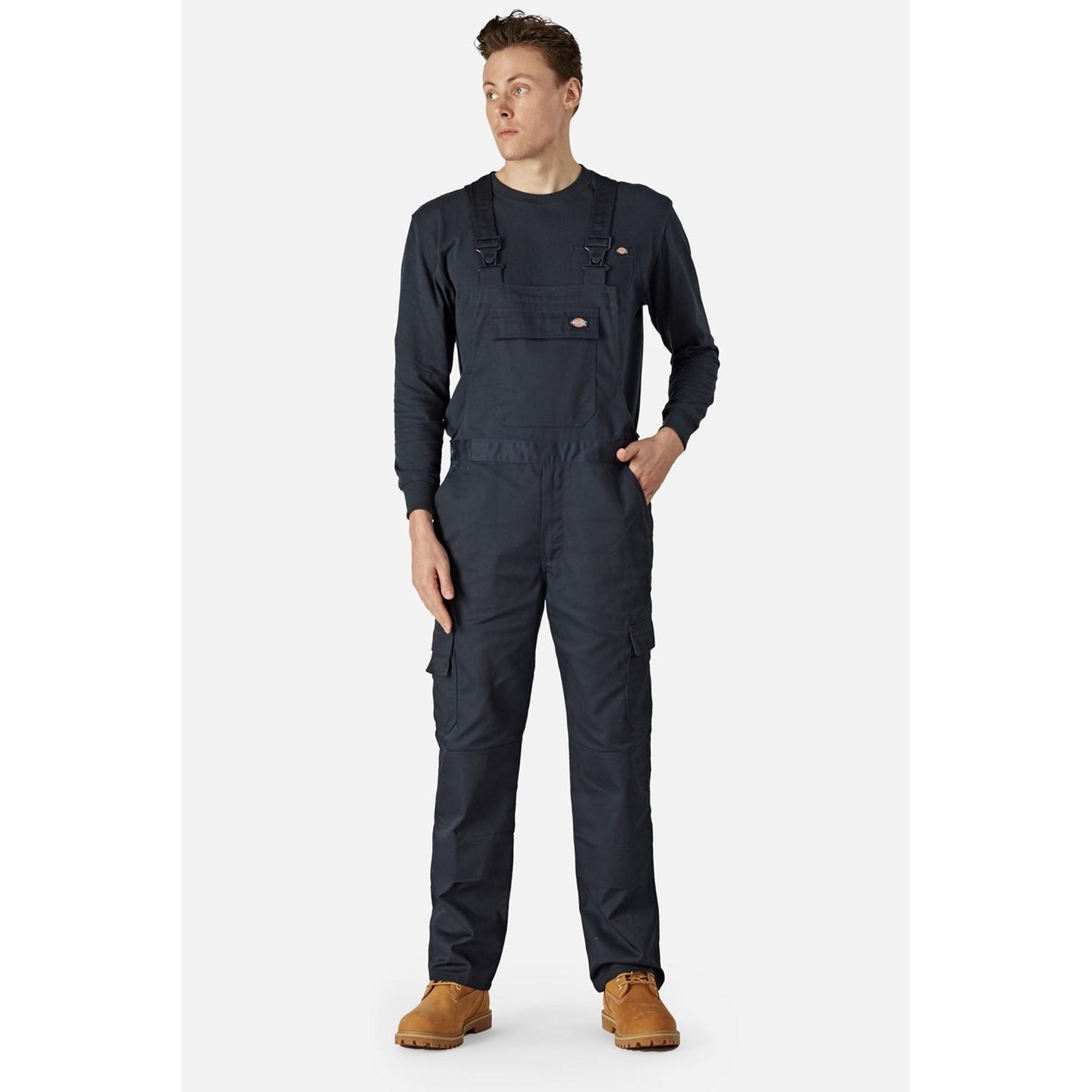 Dark Navy - Front - Dickies Mens Bib And Brace Trouser