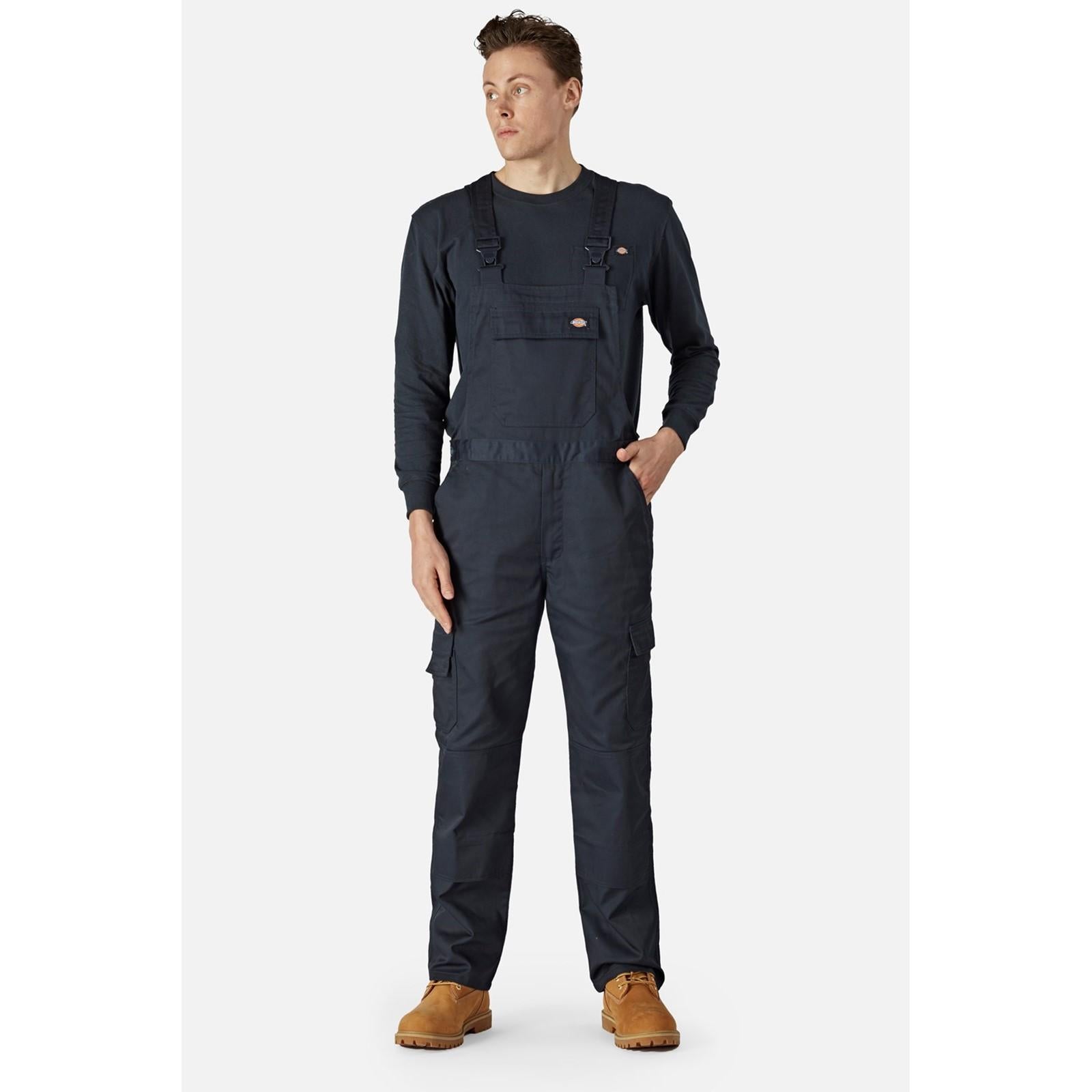 Dark Navy - Front - Dickies Mens Bib And Brace Trouser
