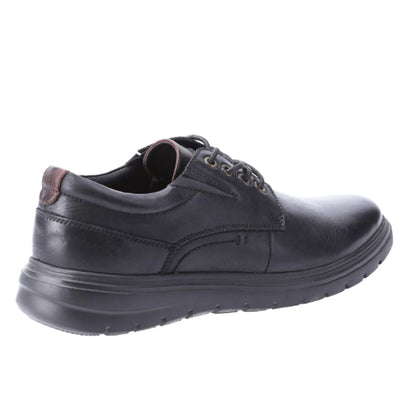 Black - Back - Hush Puppies Mens Triton Leather Casual Shoes