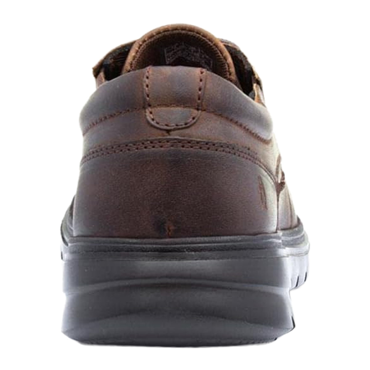 Brown - Back - Hush Puppies Mens Triton Leather Casual Shoes
