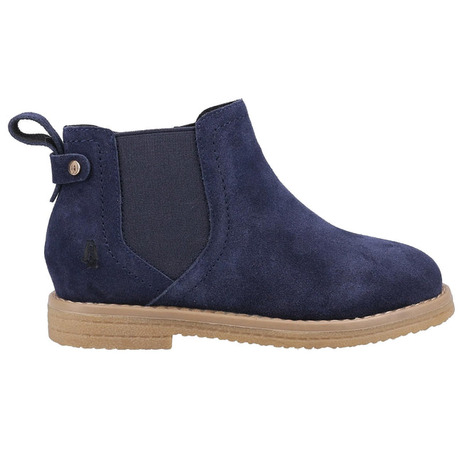 Navy - Lifestyle - Hush Puppies Girls Mini Maddy Suede Ankle Boots