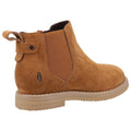 Tan - Back - Hush Puppies Girls Mini Maddy Suede Ankle Boots