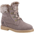 Grey - Front - Hush Puppies Girls Mini Florence Suede Ankle Boots