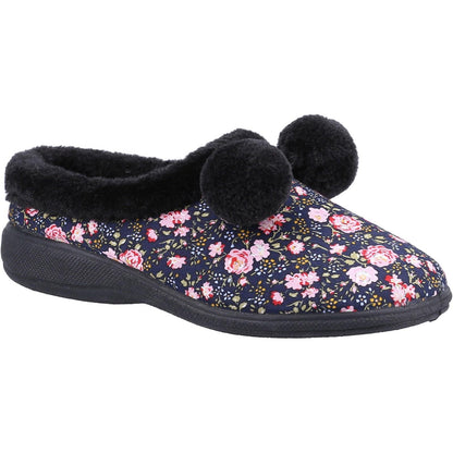 Black - Front - Fleet & Foster Womens-Ladies Buzzard Slippers