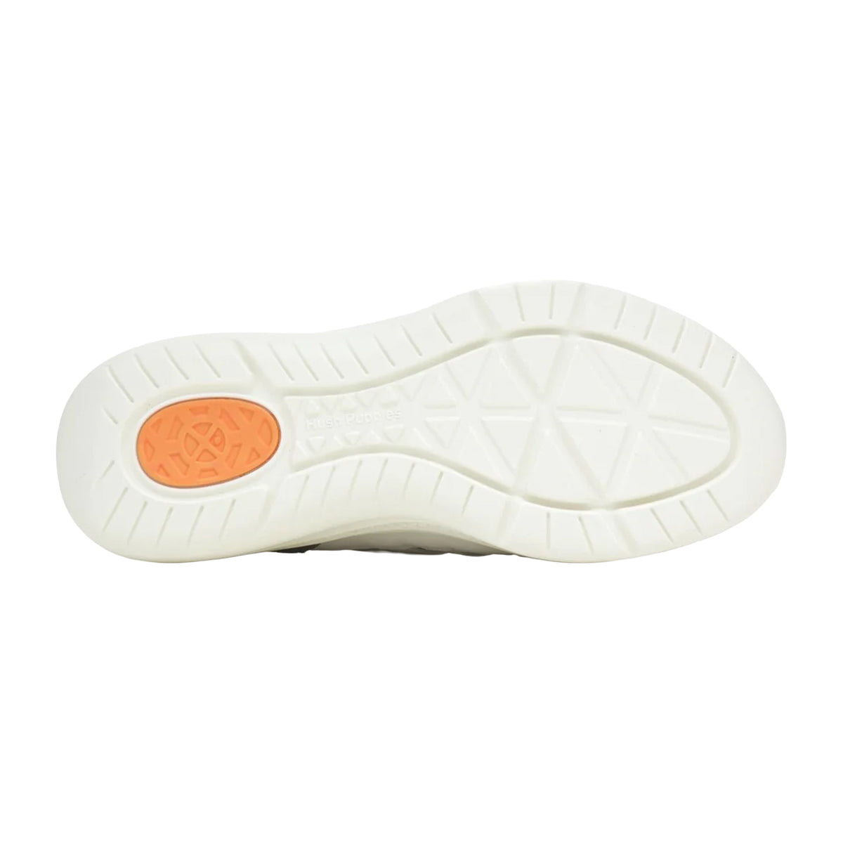 White - Side - Hush Puppies Womens-Ladies Elevate Leather Trainers