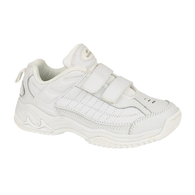 White - Front - Mirak Contender Touch Fastening Womens-Ladies Leather Trainers