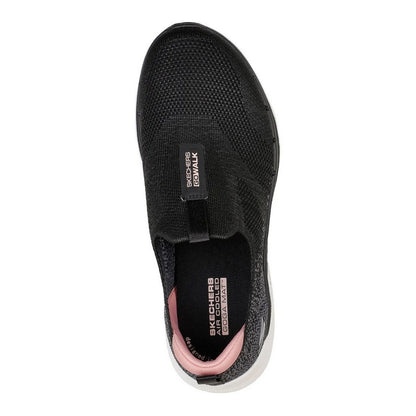 Black-Pink - Lifestyle - Skechers Womens-Ladies Go Walk 6 Glimmering Trainers