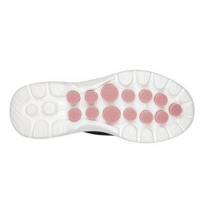 Black-Pink - Pack Shot - Skechers Womens-Ladies Go Walk 6 Glimmering Trainers