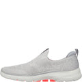 Grey-Coral - Lifestyle - Skechers Womens-Ladies Go Walk 6 Glimmering Trainers