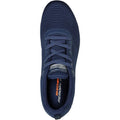 Navy - Side - Skechers Mens Squad Trainers