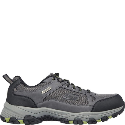 Charcoal - Side - Skechers Mens Selmen Cormack Leather Hiking Shoes