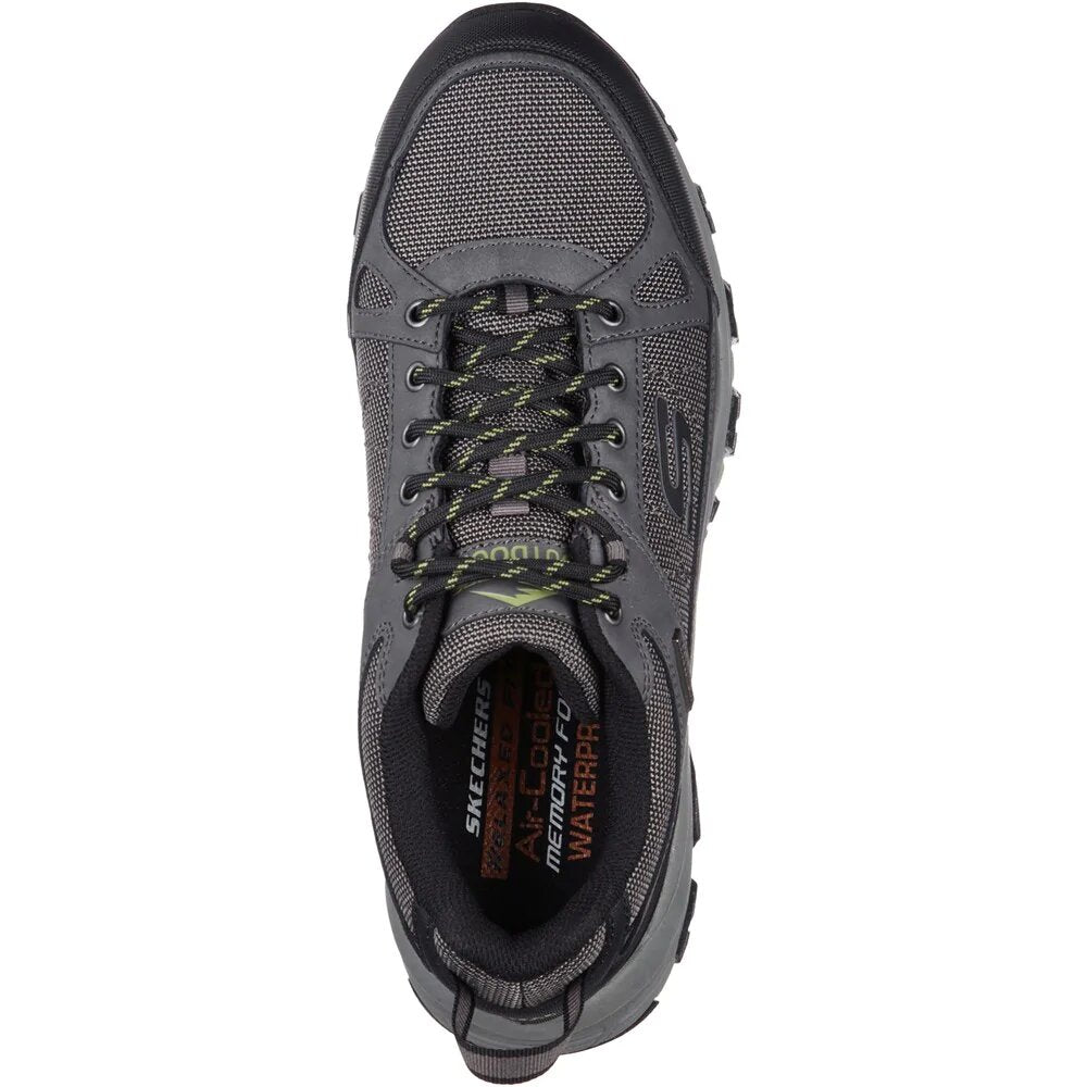 Charcoal - Pack Shot - Skechers Mens Selmen Cormack Leather Hiking Shoes