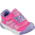 Hot Pink-Lavender - Front - Skechers Girls Mighty Toes Trainers
