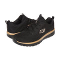Black-Rose Gold - Lifestyle - Skechers Womens-Ladies Graceful Get Connected Trainers