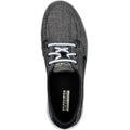 Black-White - Back - Skechers Womens-Ladies On The Go Boat Shoes