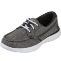 Black-White - Side - Skechers Womens-Ladies On The Go Boat Shoes