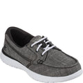 Black-White - Front - Skechers Womens-Ladies On The Go Boat Shoes