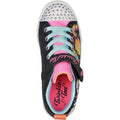 Black-Blue-Pink - Back - Skechers Girls Twinkle Sparks Bff Magic Trainers