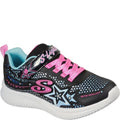 Black-Pink - Front - Skechers Girls Jumpsters Wishful Star Trainers