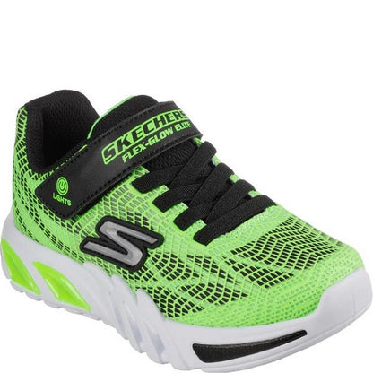 Lime-Black - Front - Skechers Boys Flex-Glow Elite Vorlo Trainers