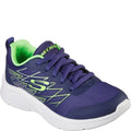 Navy-Lime - Front - Skechers Childrens-Kids Microspec Quick Sprint Trainers