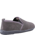 Grey - Back - Hush Puppies Mens Arnold Suede Slippers
