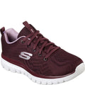 Wine - Front - Skechers Womens-Ladies Graceful Get Connected Trainers