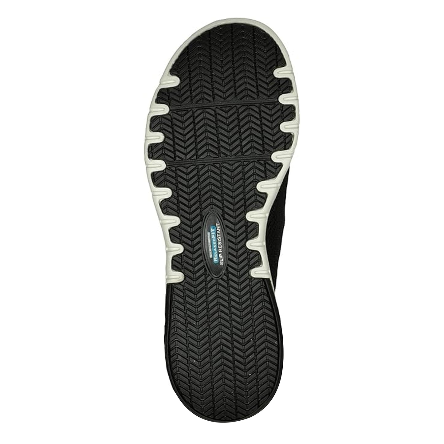 Black-White - Side - Skechers Womens-Ladies Marsing-Waiola SR Safety Shoes