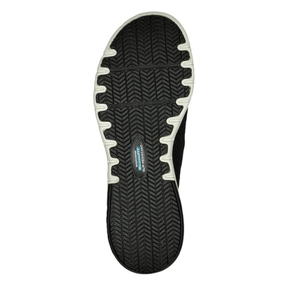Black-White - Side - Skechers Womens-Ladies Marsing-Waiola SR Safety Shoes