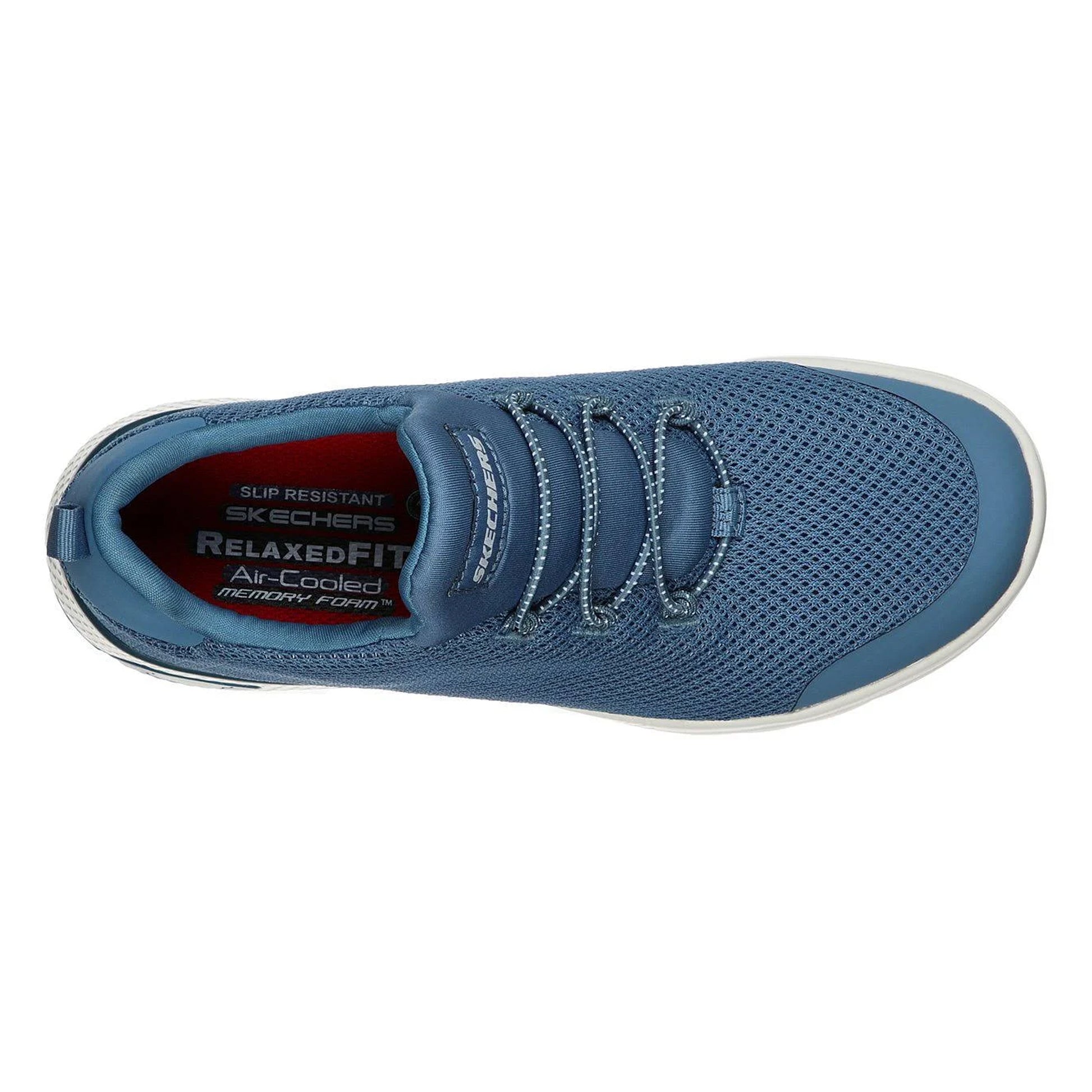 Blue-White - Side - Skechers Womens-Ladies Marsing-Waiola SR Safety Shoes