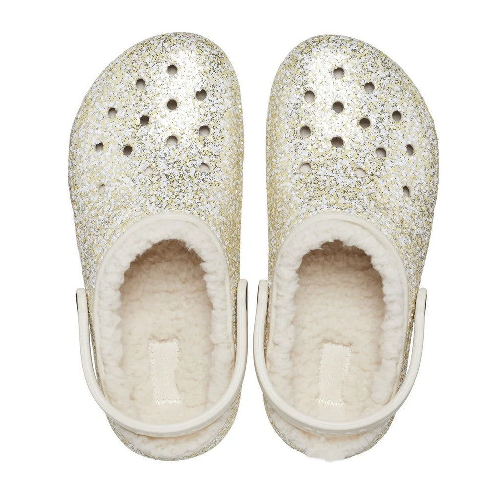 Stucco - Close up - Crocs Childrens-Kids Glitter Lined Clogs