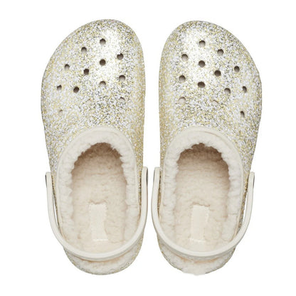 Stucco - Close up - Crocs Childrens-Kids Glitter Lined Clogs
