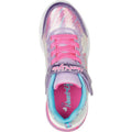 Purple-Blue - Side - Skechers Girls Sweetheart Lights Lets Shine Trainers