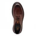 Burnt Brown - Side - Base London Mens Wick Leather Derby Shoes