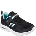 Black-Blue - Front - Skechers Girls Microspec Max Trainers
