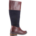 Brown-Navy - Back - Hush Puppies Womens-Ladies Kitty Leather Knee-High Boots