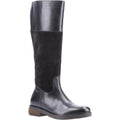Black - Front - Hush Puppies Womens-Ladies Kitty Leather Knee-High Boots