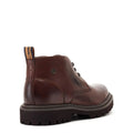 Burnt Brown - Back - Base London Mens Lomax Burnished Leather Chukka Boots
