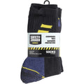 Black-Blue-Yellow - Front - Safety Jogger Unisex Adult Ankle Socks (Pack of 3)