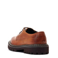 Burnt Tan - Back - Base London Mens Wick Leather Derby Shoes