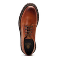 Burnt Tan - Side - Base London Mens Wick Leather Derby Shoes