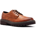 Burnt Tan - Front - Base London Mens Wick Leather Derby Shoes