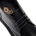 Black - Pack Shot - Base London Mens Lomax Leather Chukka Boots