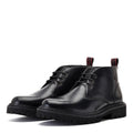 Black - Close up - Base London Mens Lomax Leather Chukka Boots