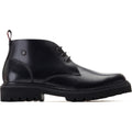 Black - Front - Base London Mens Lomax Leather Chukka Boots
